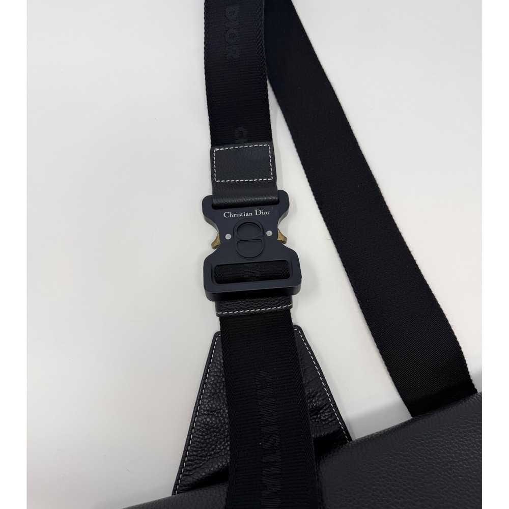 Dior x Shawn Stussy Saddle Crossbody Grained Leather Bag - Picture 6 of 10